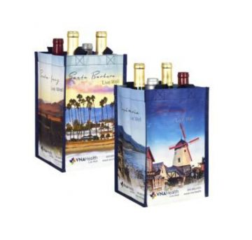 Custom Woven 4-Bottle Wine Bag